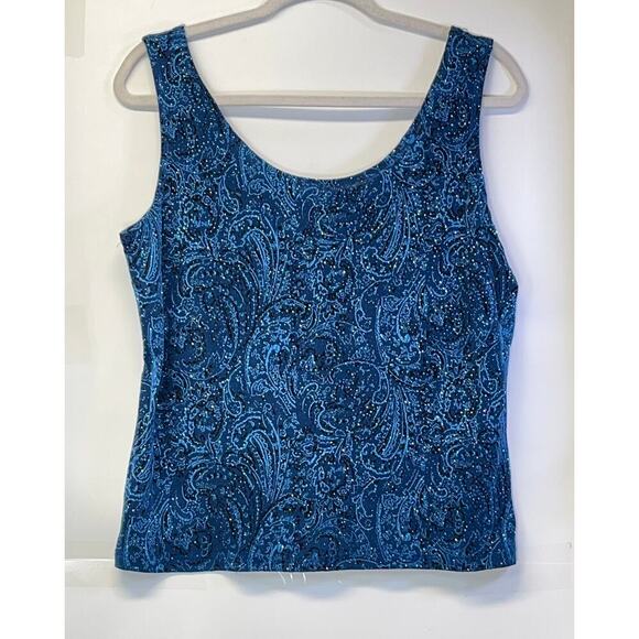 VTG Womens L Blue Sleeveless Tank Top Fairy Core Causal - Picture 1 of 5